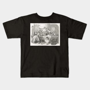 Victorian Christmas Pudding Making 1848 Kids T-Shirt